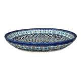 Bowl, Round, Shallow, 12.5" in "Blue Daisy Spiral" by Andy | NDA199-38