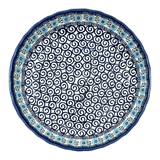 Bowl, Round, Shallow, 12.5" in "Blue Daisy Spiral" by Andy | NDA199-38