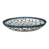 Bowl, Round, Shallow, 12.5" in "Blue Lattice" by Andy | NDA199-6