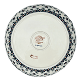 Bowl, Round, Shallow, 12.5" in "Blue Lattice" by Andy | NDA199-6