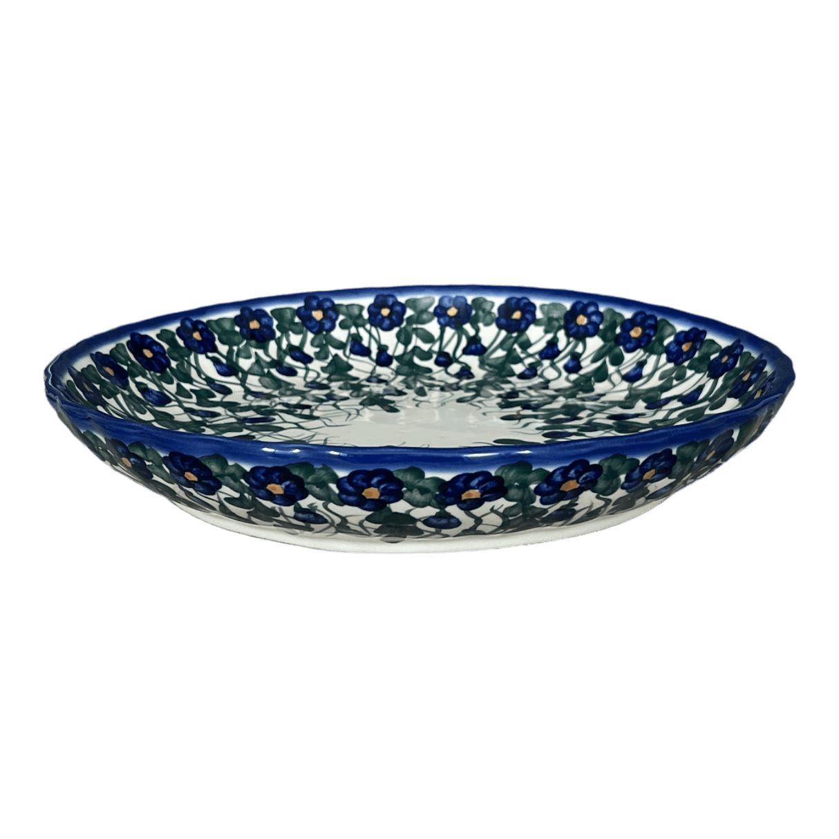 Bowl, Round, Shallow, 12.5" in "Blue Cascade" by Andy | NDA199-A31