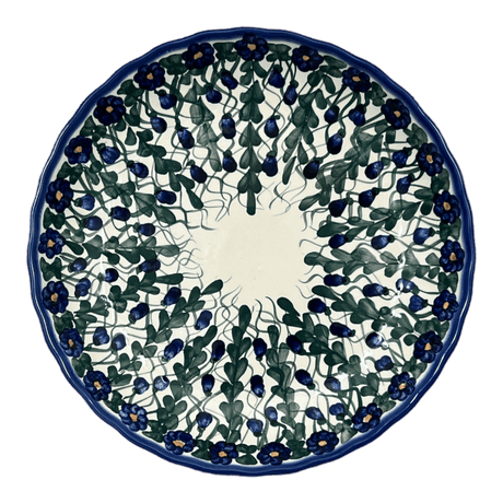 Bowl, Round, Shallow, 12.5" in "Blue Cascade" by Andy | NDA199-A31