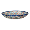 Polish Pottery 12.5" Shallow Bowl/Baker (Meadow in Bloom) | NDA199-A54 at PolishPotteryOutlet.com