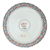 A picture of a Polish Pottery 12.5" Shallow Bowl/Baker (Meadow in Bloom) | NDA199-A54 as shown at PolishPotteryOutlet.com/products/12-5-shallow-bowl-baker-meadow-in-bloom-nda199-a54