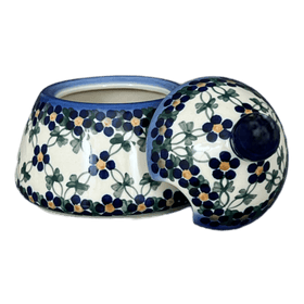 Polish Pottery 4" Bell Sugar Bowl (Blue Lattice) | NDA76-6 Additional Image at PolishPotteryOutlet.com