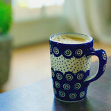 Mug, Pluton Mug, 12 oz in "Peacock in Line" by Manufaktura | K096T-54A