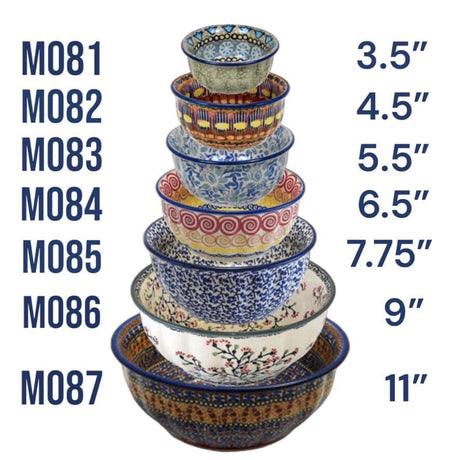 Bowl, Round, 6.5" in "Baby Blue Blossoms" by Manufaktura | M084S-JS49