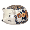 Polish Pottery Hedgehog Bank (Bouquet in a Basket) | S005S-JZK at PolishPotteryOutlet.com