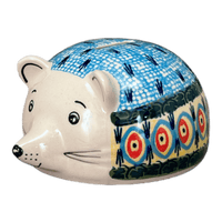 A picture of a Polish Pottery Hedgehog Bank (Providence) | S005S-WKON as shown at PolishPotteryOutlet.com/products/hedgehog-bank-providence-s005s-wkon