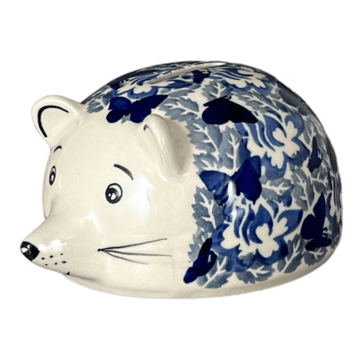 Bank, Hedgehog, 2.5" in "Dusty Blue Butterflies" by Manufaktura | S005U-AS56