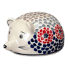 Polish Pottery Hedgehog Bank (Falling Petals) | S005U-AS72 at PolishPotteryOutlet.com