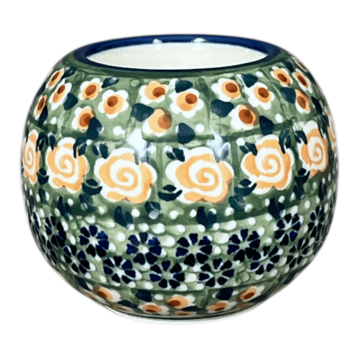 Candle Holder, Ball-Shaped, 2.5" in "Perennial Garden" by Manufaktura | S007S-LM