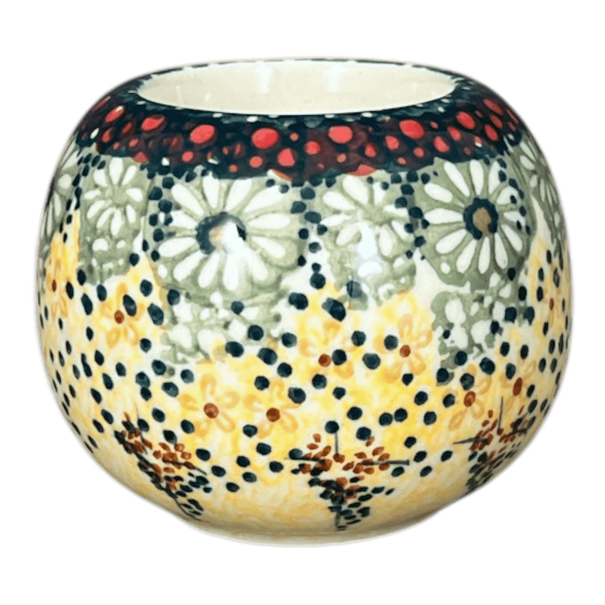 Candle Holder, Ball-Shaped, 2.5" in "Sunshine Grotto" by Manufaktura | S007S-WK52