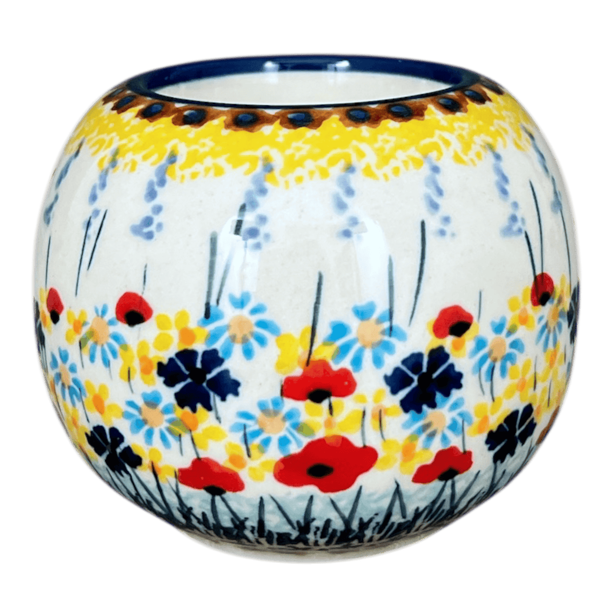 Candle Holder, Ball-Shaped, 2.5" in "Sunlit Wildflowers" by Manufaktura | S007S-WK77