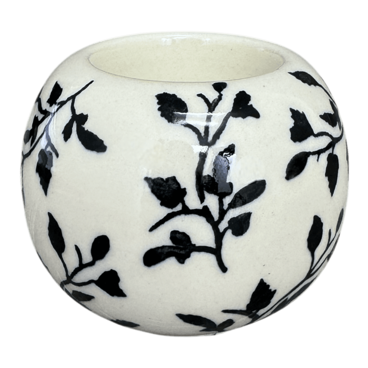 Candle Holder, Ball-Shaped, 2.5" in "Black Spray" by Manufaktura | S007T-LISC