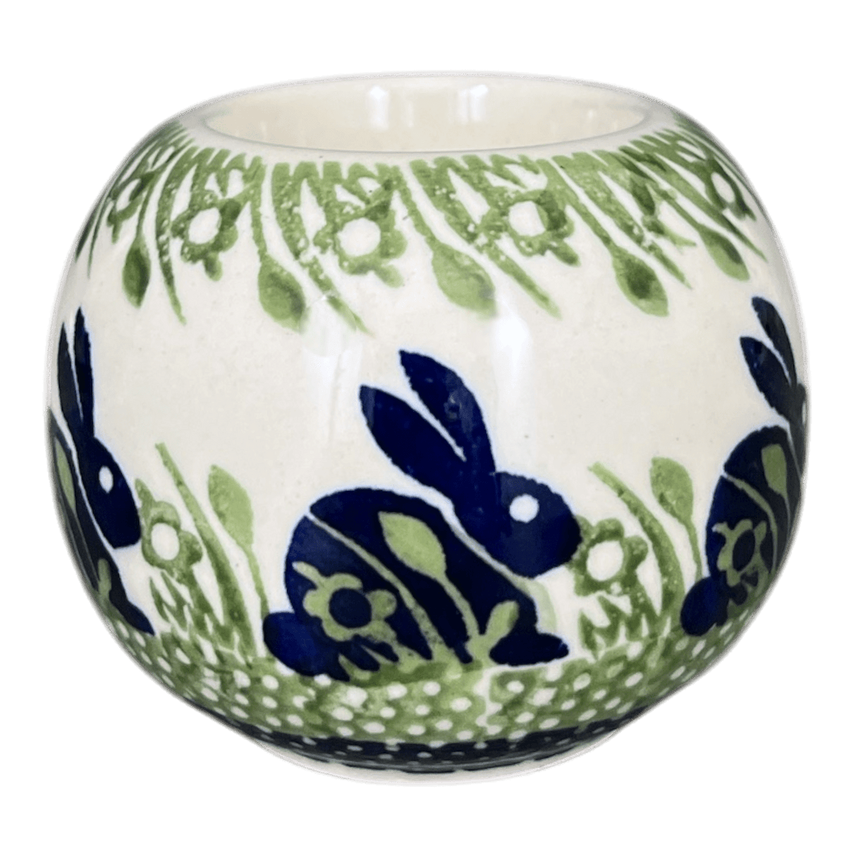 Candle Holder, Ball-Shaped, 2.5" in "Bunny Love" by Manufaktura | S007T-P324