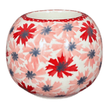 Candle Holder, Ball-Shaped, 2.5" in "Scarlet Daisy" by Manufaktura | S007U-AS73