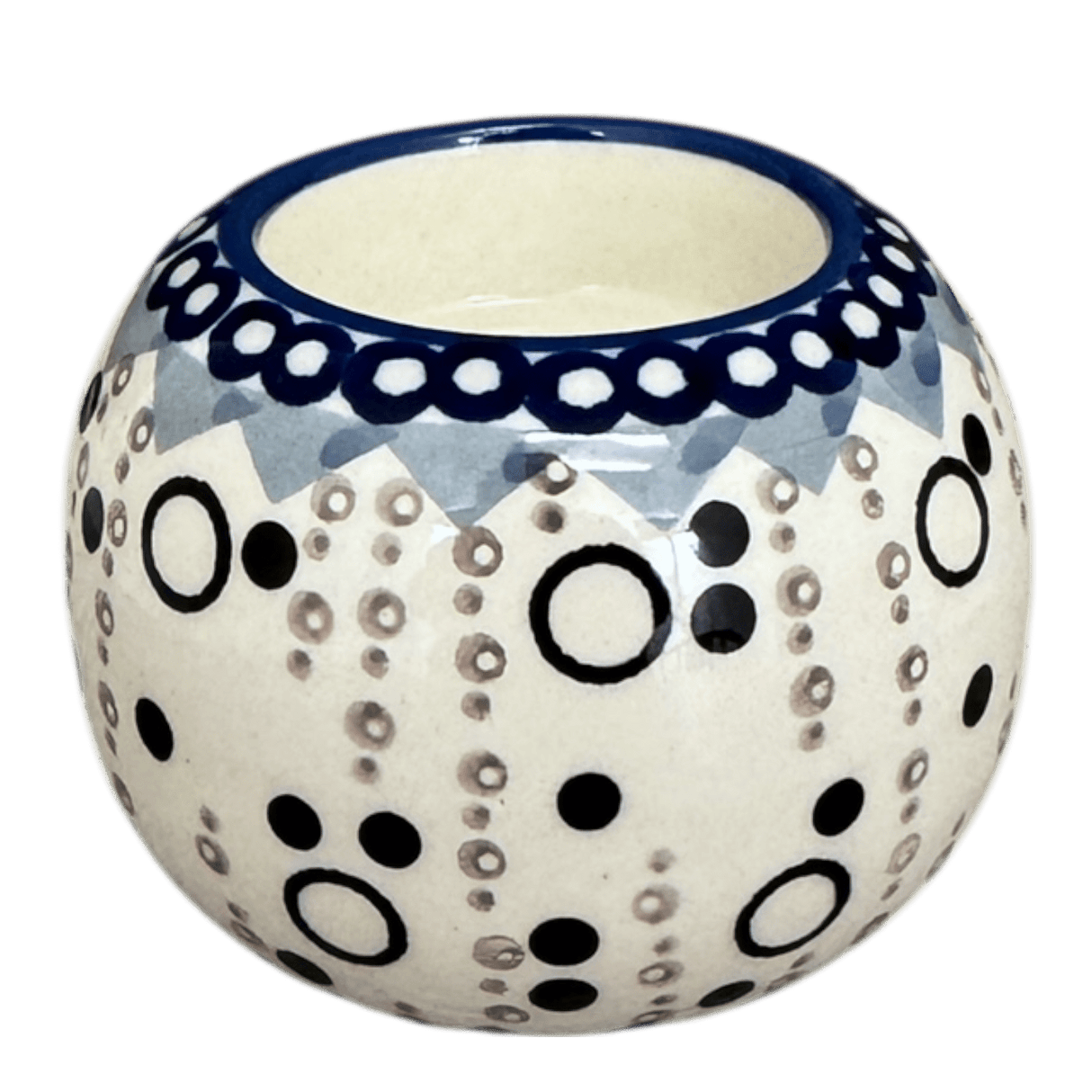 Candle Holder, Ball-Shaped, 2.5" in "Bubble Blast" by Manufaktura | S007U-IZ23