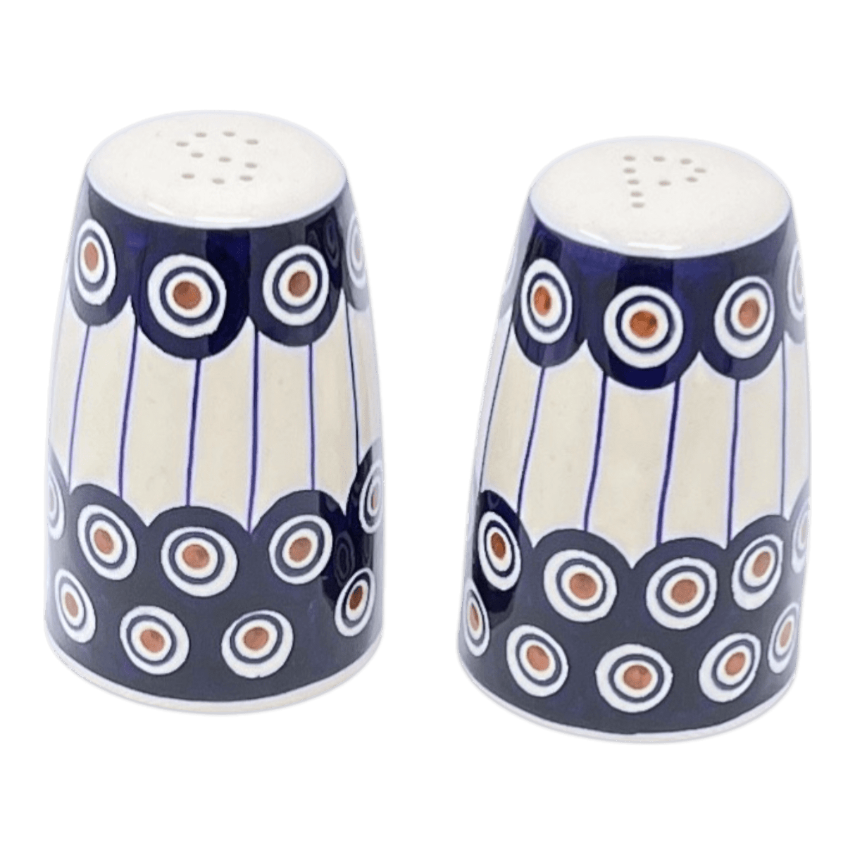 Salt & Pepper, 3.75" in "Peacock in Line" by Manufaktura | S086T-54A