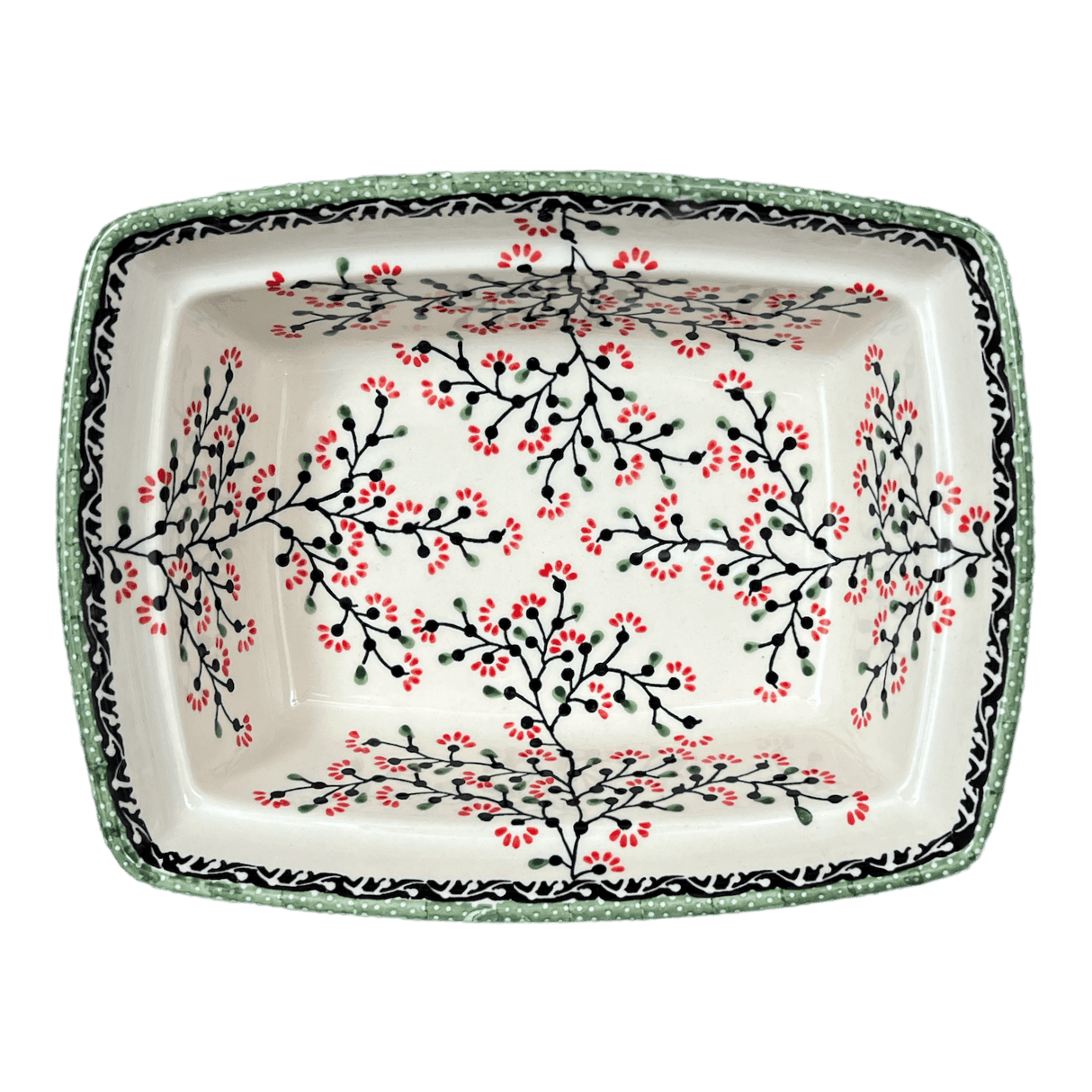 Casserole, Rectangular, Deep, 7.5" x 10" in "Cherry Blossoms" by Manufaktura | S105S-DPGJ