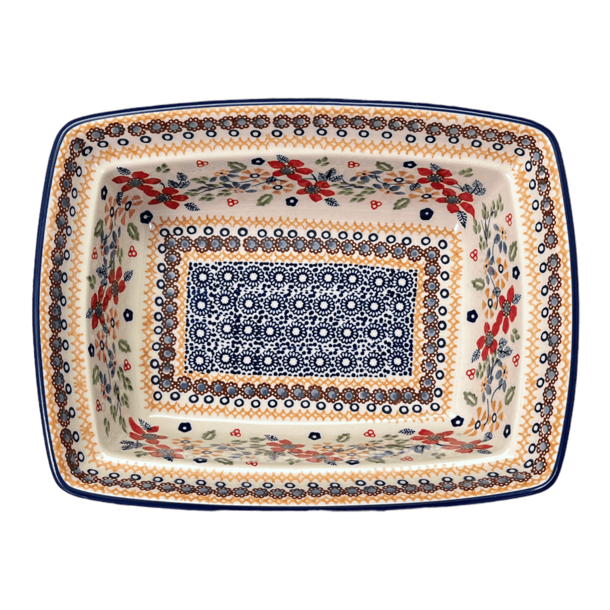 Casserole, Rectangular, Deep, 7.5" x 10" in "Ruby Duet" by Manufaktura | S105S-DPLC