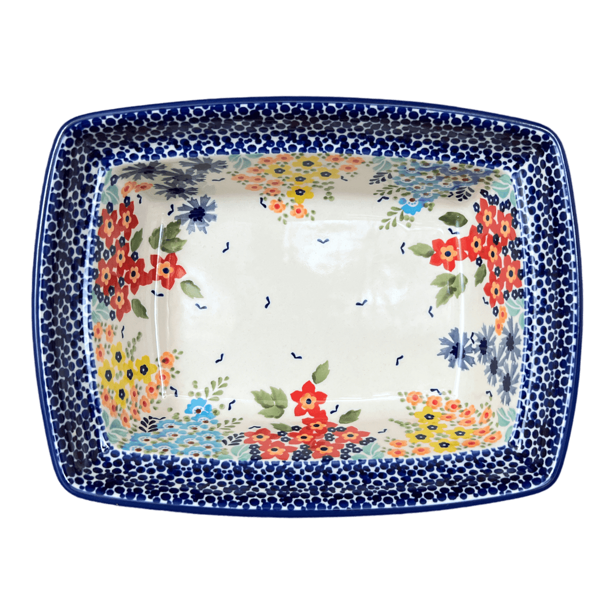 Casserole, Rectangular, Deep, 7.5" x 10" in "Brilliant Garden" by Manufaktura | S105S-DPLW