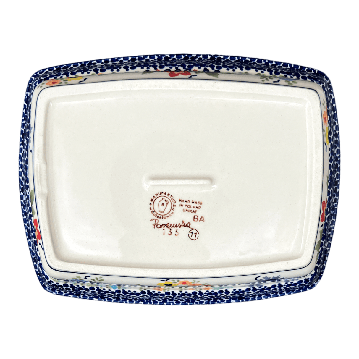 Casserole, Rectangular, Deep, 7.5" x 10" in "Brilliant Garden" by Manufaktura | S105S-DPLW