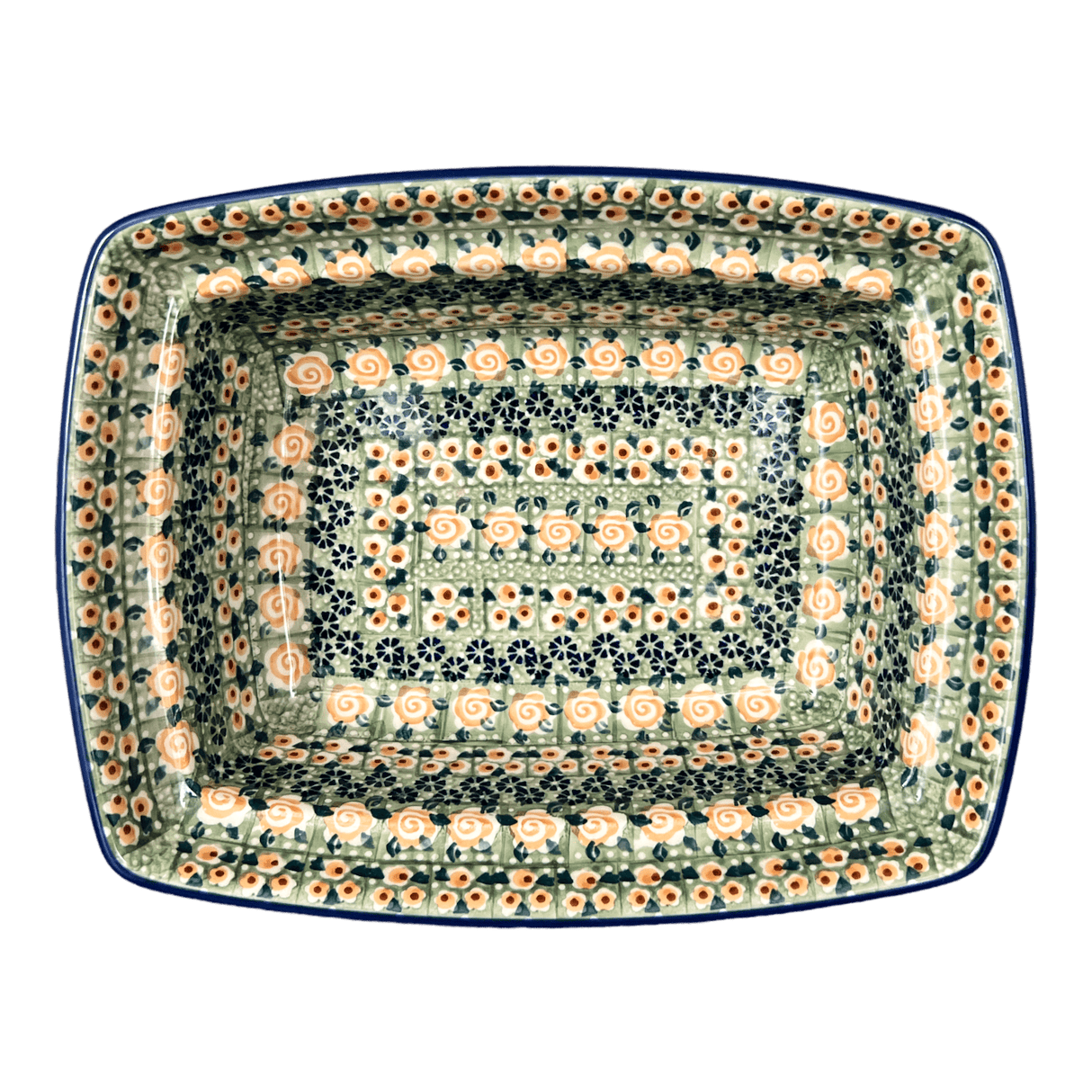 Casserole, Rectangular, Deep, 7.5" x 10" in "Perennial Garden" by Manufaktura | S105S-LM