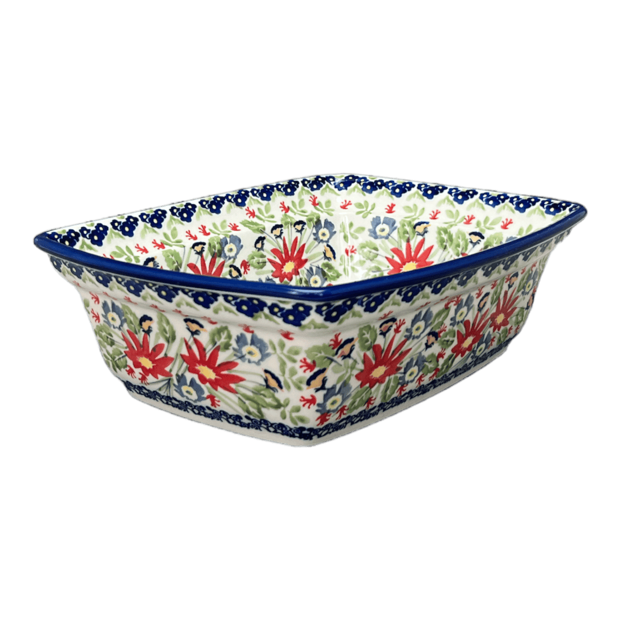 Casserole, Rectangular, Deep, 7.5" x 10" in "Floral Fantasy" by Manufaktura | S105S-P260