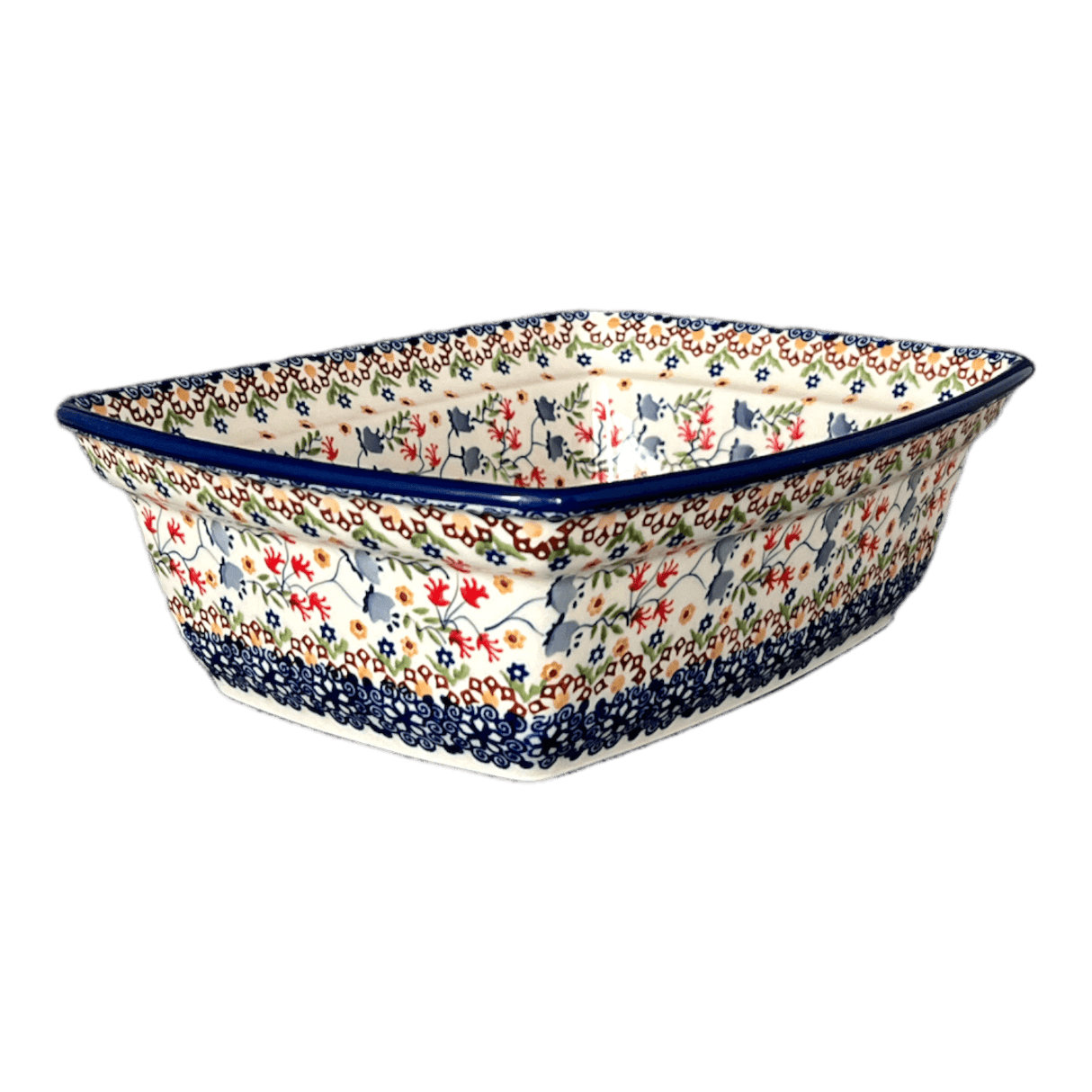 Casserole, Rectangular, Deep, 7.5" x 10" in "Wildflower Delight" by Manufaktura | S105S-P273