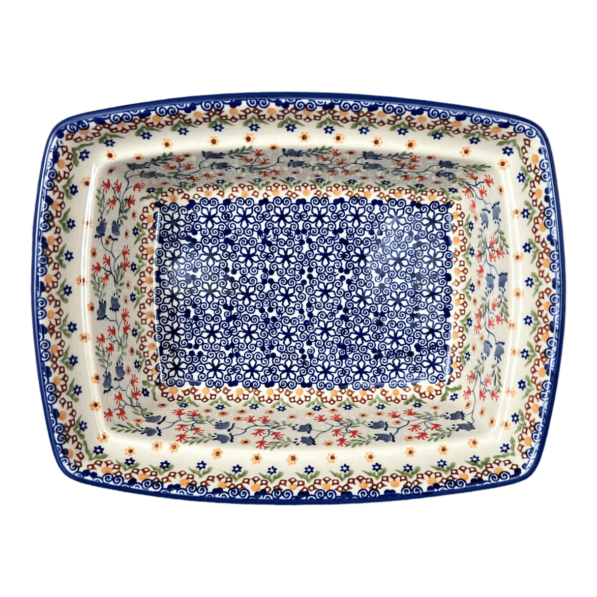 Casserole, Rectangular, Deep, 7.5" x 10" in "Wildflower Delight" by Manufaktura | S105S-P273