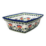 Casserole, Rectangular, Deep, 7.5" x 10" in "Floral Fans" by Manufaktura | S105S-P314