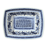 Casserole, Rectangular, Deep, 7.5" x 10" in "Duet in Blue" by Manufaktura | S105S-SB01