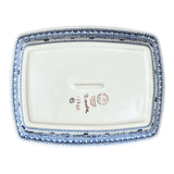 Casserole, Rectangular, Deep, 7.5" x 10" in "Duet in Blue" by Manufaktura | S105S-SB01