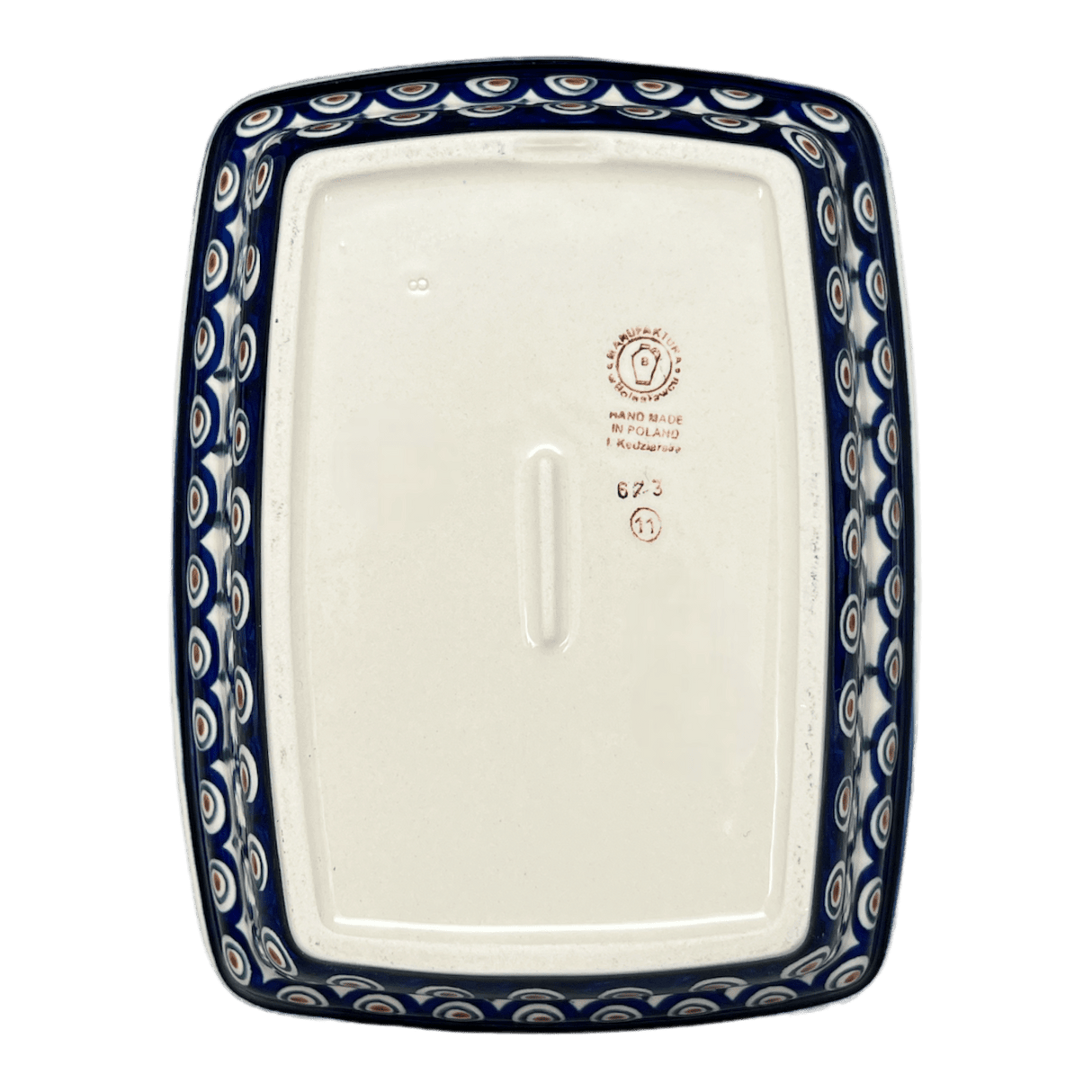 Casserole, Rectangular, Deep, 7.5" x 10" in "Floral Peacock" by Manufaktura | S105T-54KK