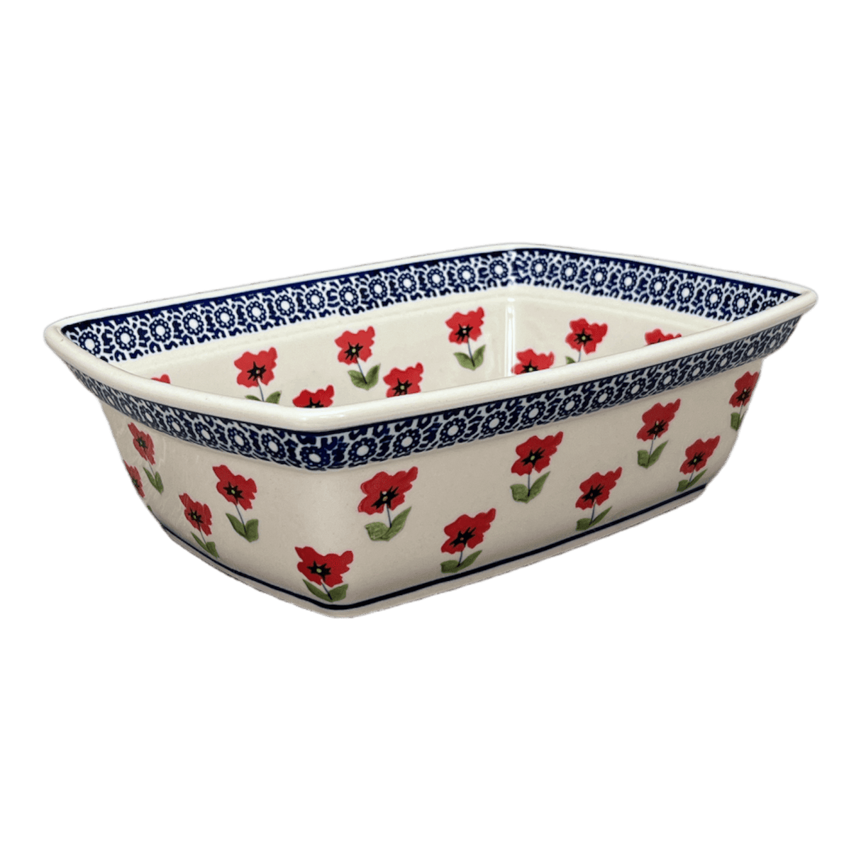 Casserole, Rectangular, Deep, 7.5" x 10" in "Poppy Garden" by Manufaktura | S105T-EJ01