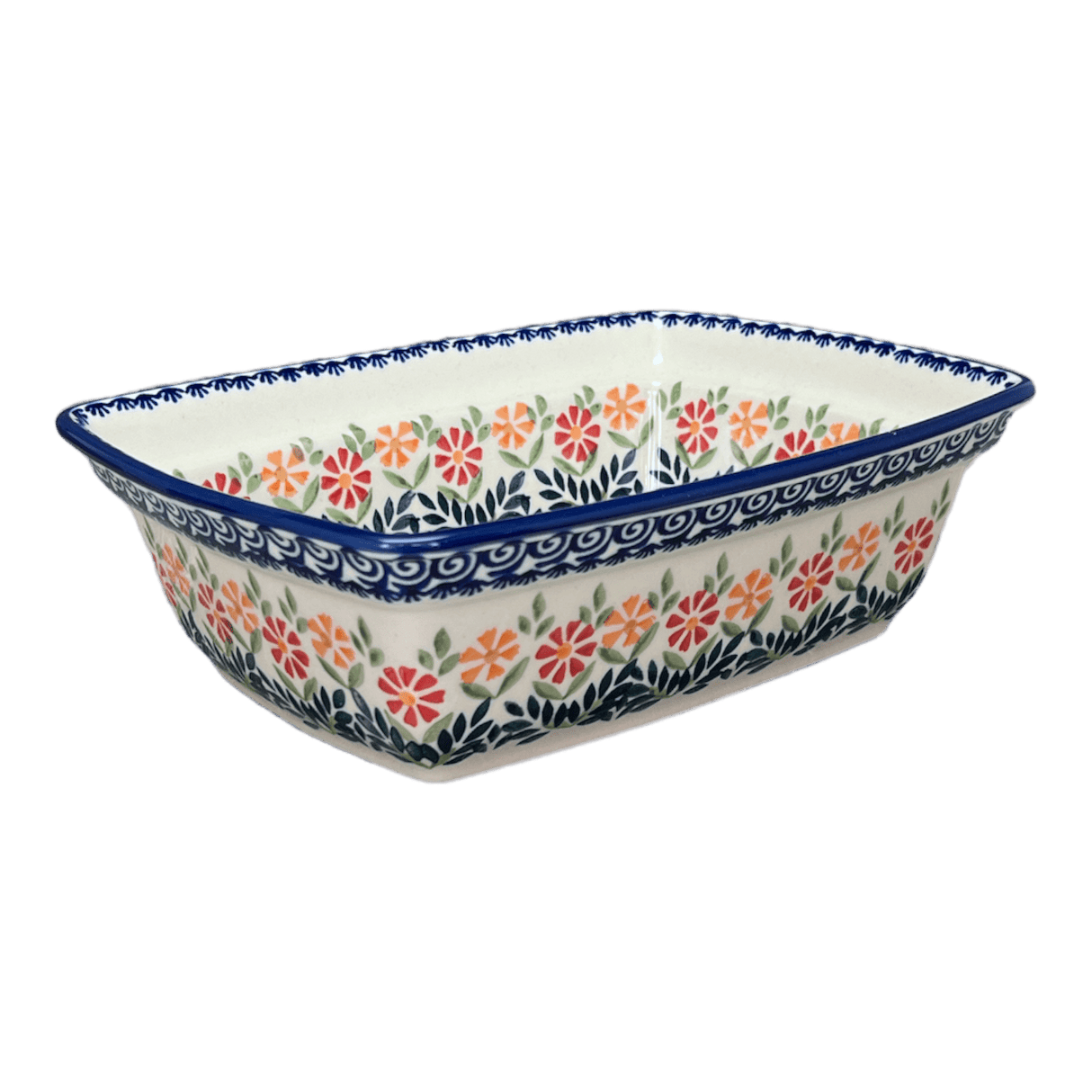 Casserole, Rectangular, Deep, 7.5" x 10" in "Flower Power" by Manufaktura | S105T-JS14