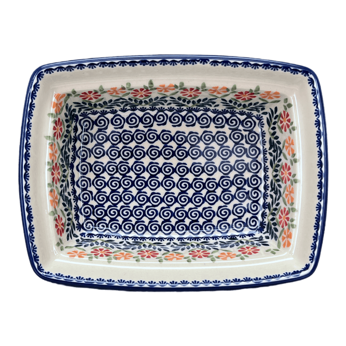 Casserole, Rectangular, Deep, 7.5" x 10" in "Flower Power" by Manufaktura | S105T-JS14