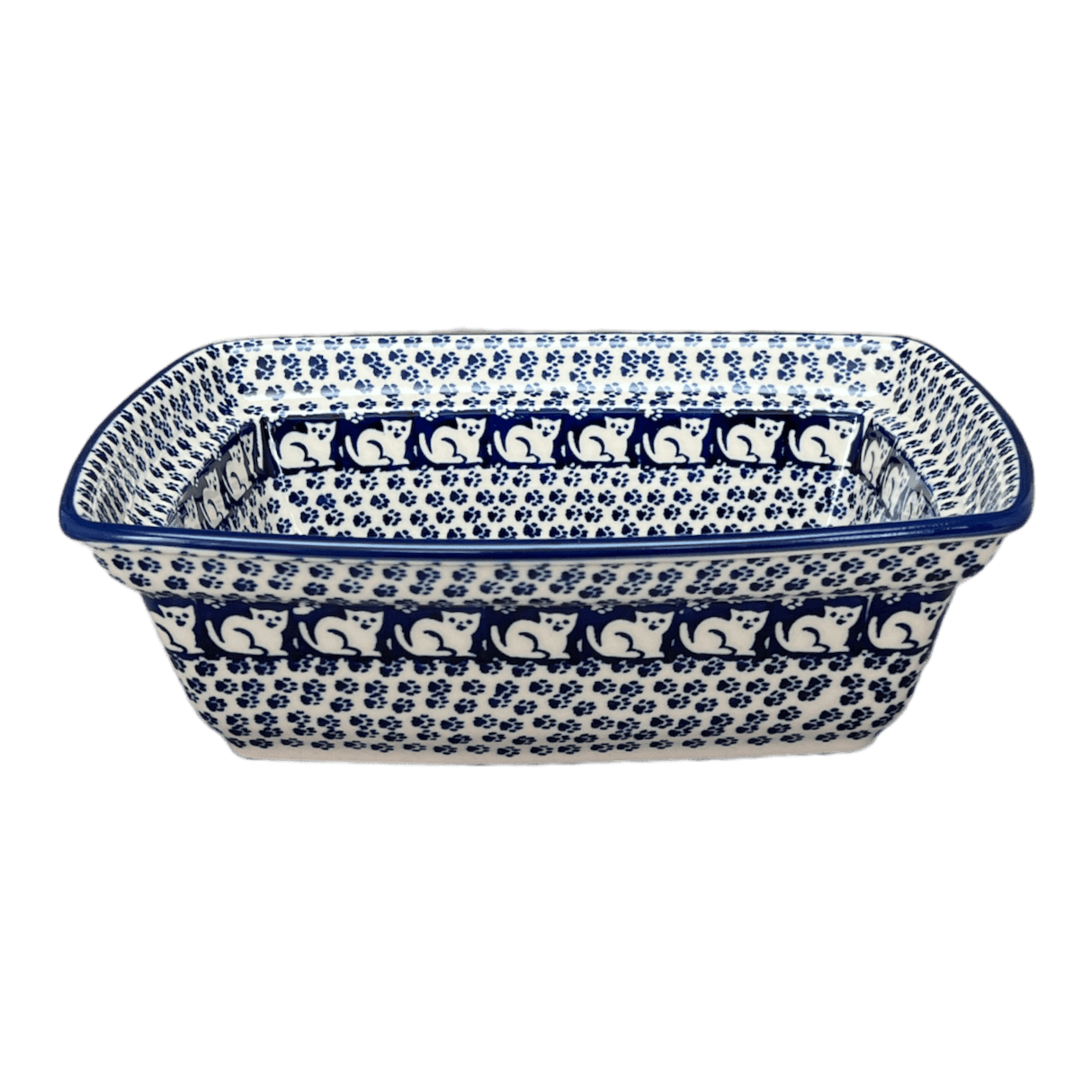 Casserole, Rectangular, Deep, 7.5" x 10" in "Kitty Cat Path" by Manufaktura | S105T-KOT6