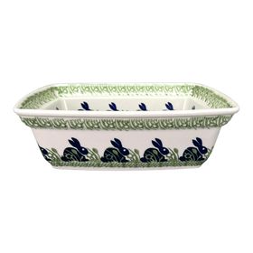 Polish Pottery Deep 7.5" x 10" Casserole Dish (Bunny Love) | S105T-P324 Additional Image at PolishPotteryOutlet.com