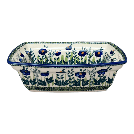 Casserole, Rectangular, Deep, 7.5" x 10" in "Bouncing Blue Blossoms" by Manufaktura | S105U-IM03