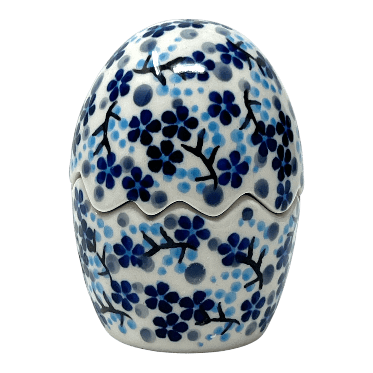 Salt & Pepper, Egg, 3" in "Scattered Blues" by Manufaktura | S115S-AS45