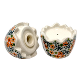 Salt & Pepper, Egg, 3" in "Peach Blossoms" by Manufaktura | S115S-AS46