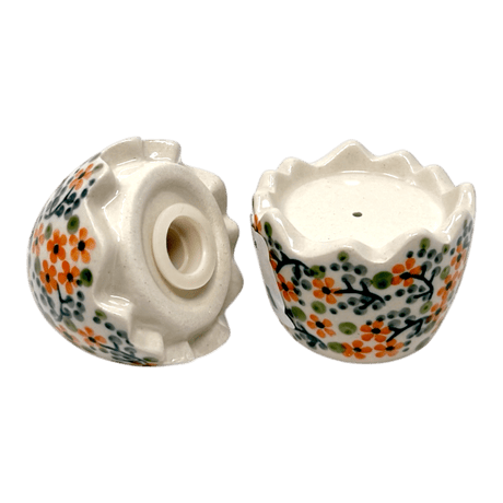 Salt & Pepper, Egg, 3" in "Peach Blossoms" by Manufaktura | S115S-AS46