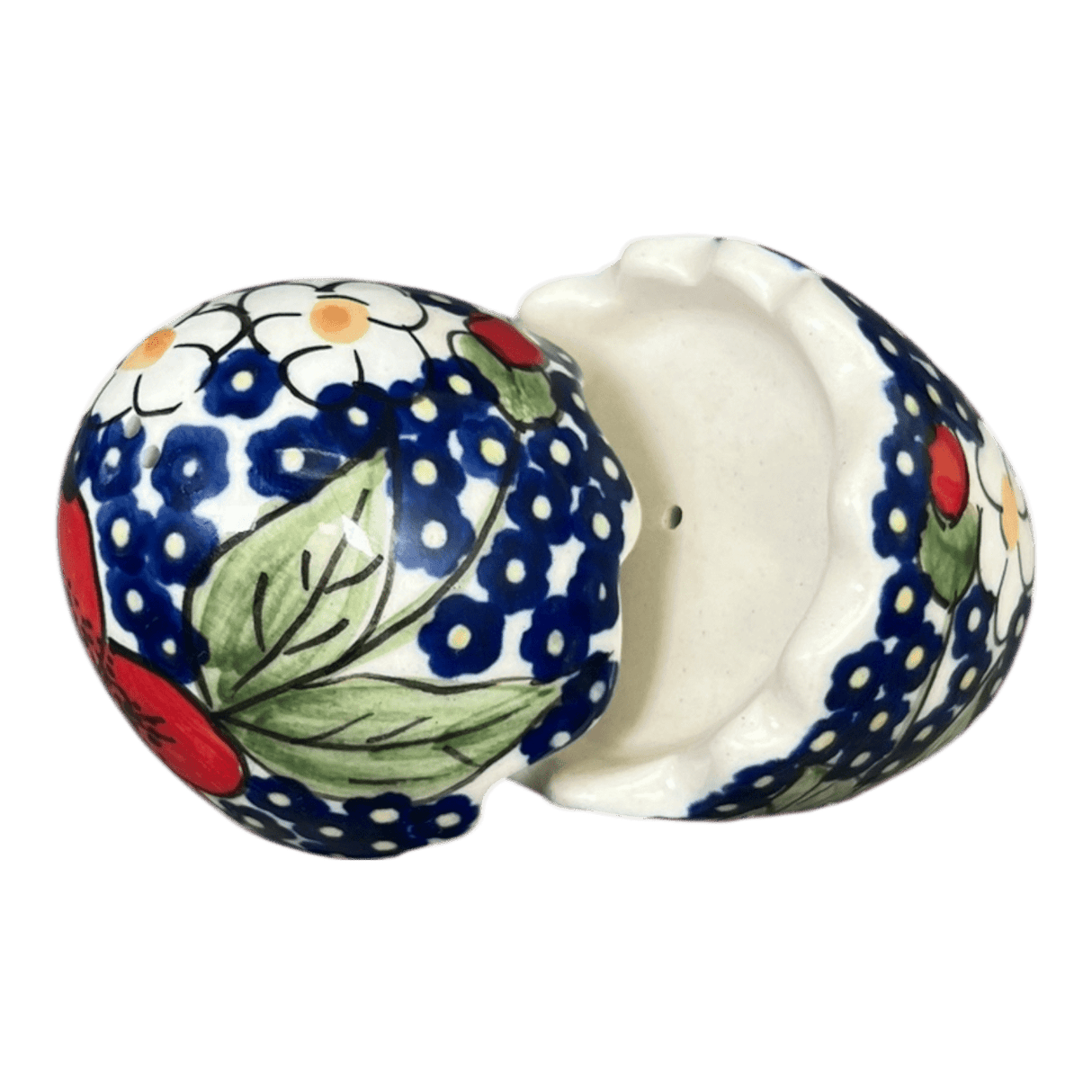 Salt & Pepper, Egg, 3" in "Poppies & Posies" by Manufaktura | S115S-IM02