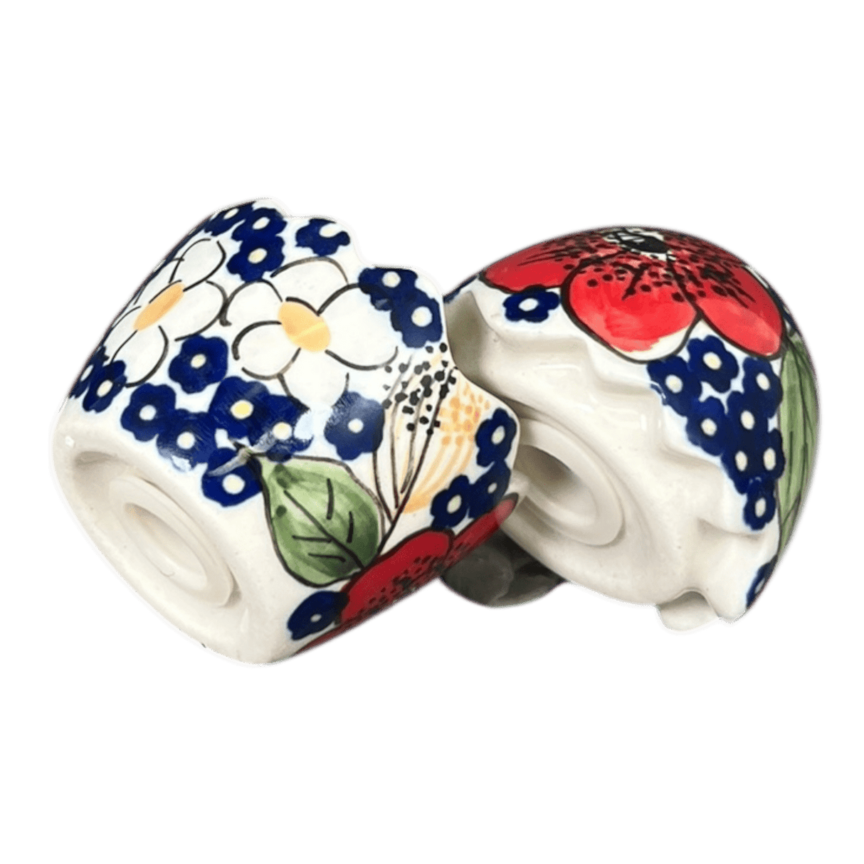 Salt & Pepper, Egg, 3" in "Poppies & Posies" by Manufaktura | S115S-IM02