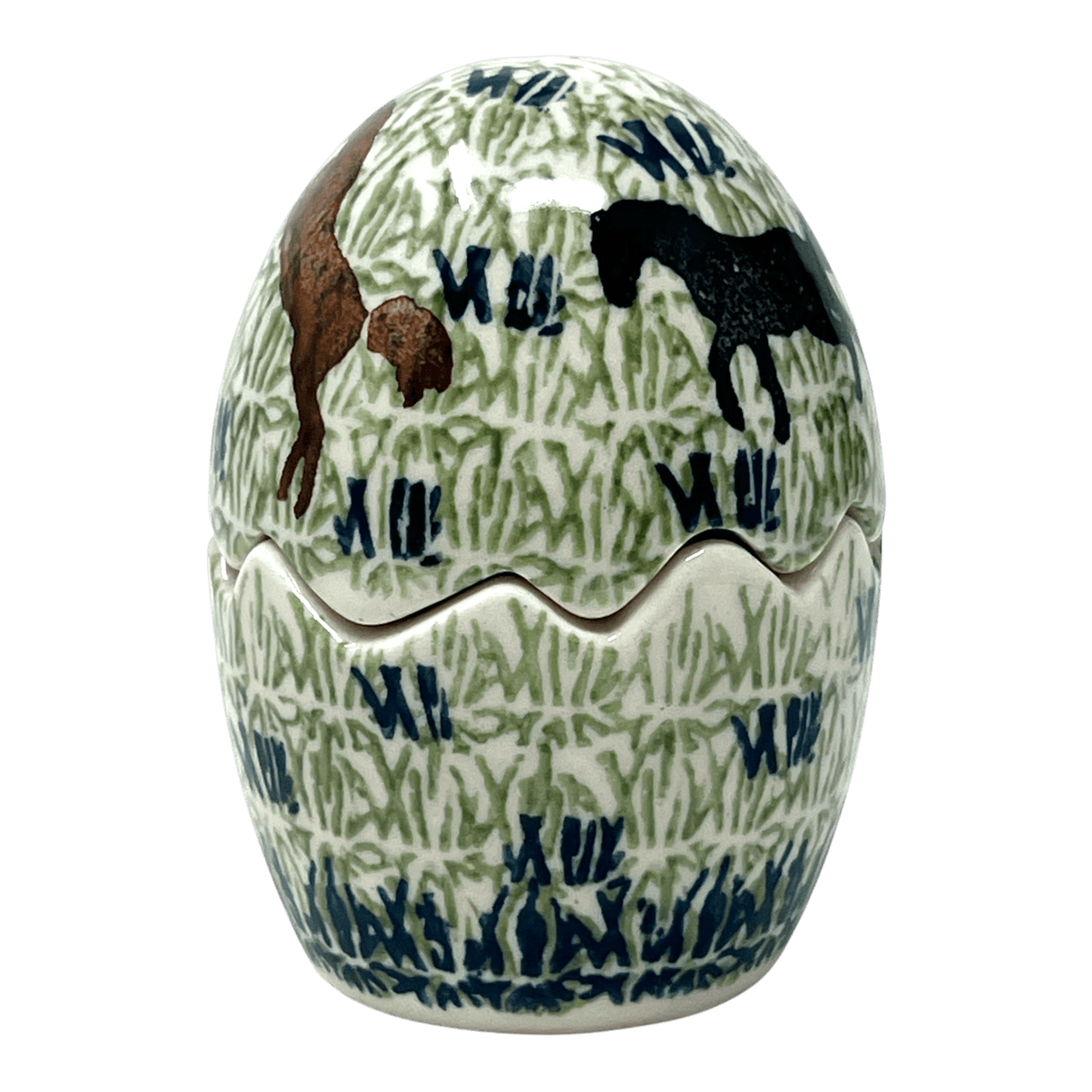 Salt & Pepper, Egg, 3" in "Wild Horses" by Manufaktura | S115S-INK1
