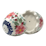 Salt & Pepper, Egg, 3" in "Pink Poinsettia" by Manufaktura | S115S-PS14