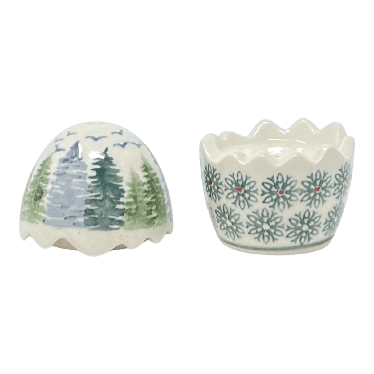 Salt & Pepper, Egg, 3" in "Pine Forest" by Manufaktura | S115S-PS29