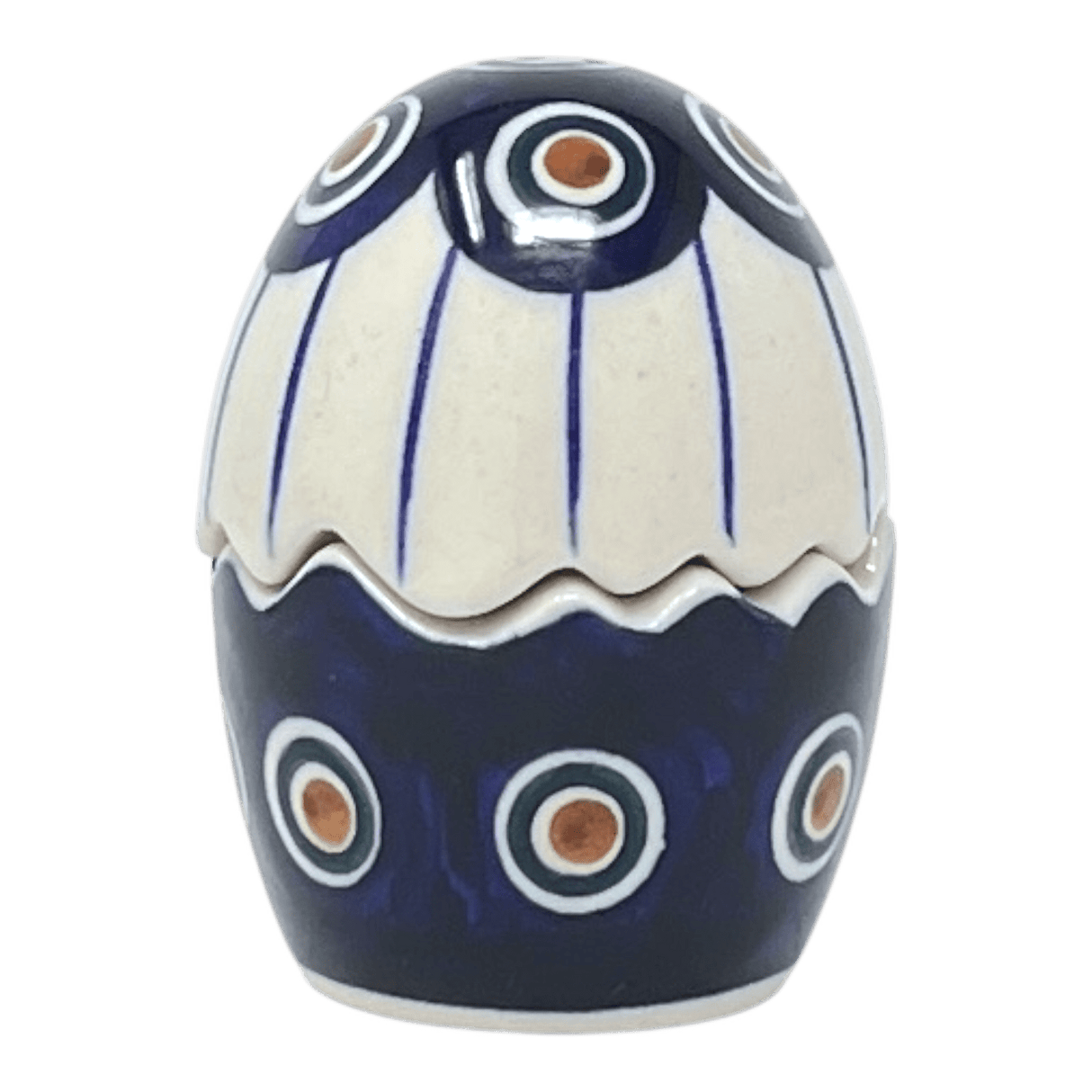 Salt & Pepper, Egg, 3" in "Peacock in Line" by Manufaktura | S115T-54A